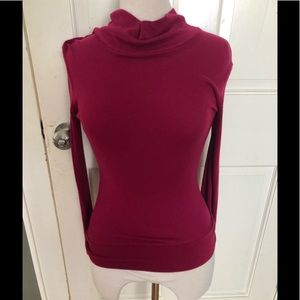 Fuchsia mock turtleneck